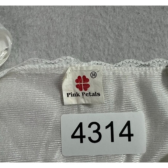 Pink Petals Nightgown Womens S-M Floral Lace Sheer Maxi Satin Fairy Coquette - Picture 8 of 9